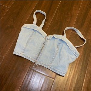 Levi Jean crop top